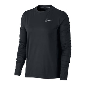 Running LS Tee, Dame, Black/Reflective Silver