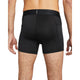 En mand ses bagfra iført Nike Pro Dri-FIT Brief, Herre, Black/White, hvilket fremhæver undertøjets pasform, længde og åndbare materiale mod en ensfarvet baggrund.