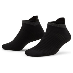 Spark Lightweight No Show Sock, Unisex, Black/ Reflect Silver