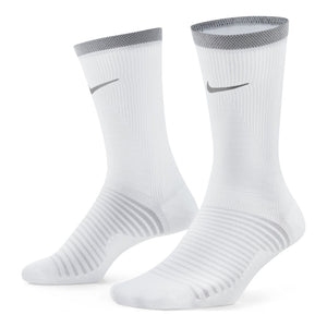 Spark Lightweight Crew Sock, Unisex, White/ Reflect Silver