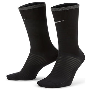 Spark Lightweight Crew Sock, Unisex, Black/ Reflect Silver