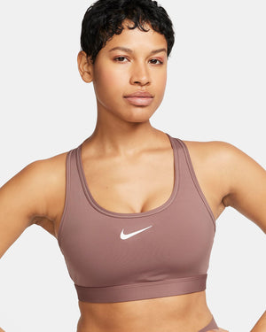 Swoosh Bra Padded, Dame, Smokey Mauve/White