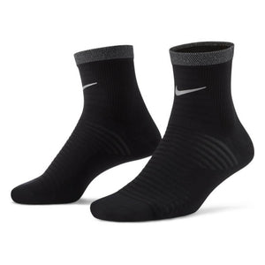 Spark Lightweight Ankle Sock, Unisex, Black/ Reflect Silver